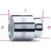 BETA Chiave Bussola Bocca Esagonale Acciaio Cromato - Uni-ISO 3316 din 3123 - 920a mm 26