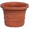 VIGOR-BLINKY Vasi Tondi Festonati Prestige Hdpe Terracotta cm.60x44H