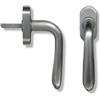 Ghidini Maniglia Martellina Dk per Finestre Anti-Ribalta Q7 35-40mm Ottone Cromo Satinato