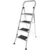 Colombo Sgabello Scala FACTOTUM 4 gradini in alluminio con tappetino antiscivolo portata max 150kg EN14183 MADE IN ITALY