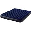 Intex 64755 Materasso Classic Downy King 183X203X25 cm con Tecnologia Fiber Tech and 68672 Cuscino Camping Unisex Adulto Blu 43x28x9 cm lega di acciaio 183x203x25 cm + Cuscino Camping