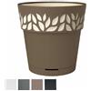 Stefanplast Vaso Cloe Tondo Riserva Acqua Tortora 15x15cm