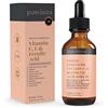 pureclinica Siero tripla potenza con Vitamina C, E & Acido Ferulico (con Retinolo e Acido Ialuronico a doppio peso molecolare) - 30ml / 1 fl oz