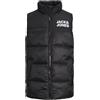 JACK&JONES JUNIOR Jjetoby-Scaldacollo SN Mni Gilet, Black/Detail:White Jack & Jones Logo On Chest, 128 cm Bambini e Ragazzi