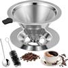 Wukemaoyi Filtro Caffe Americano Riutilizzabile, Filtro per Caffè in Acciaio Inox Caffettiera pour Macchina da Caffè Manuale