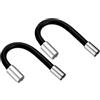 QUARKZMAN Prolunga Flessibile per Rubinetto Lavello e Bagno - Schiuma Adattatore Tubo Acqua Nero (30cm) - 2 Pezzi