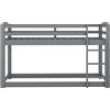 WM Store DE Letto a Castello per Bambini 6+ Anni, 90x200 cm, Struttura in Legno, Senza Materasso, Grigio | Aosom Italy