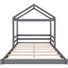 WM Store DE Letto Montessori con Rete a Doghe, Lettino Moderno per Bambini, in Legno Ecologico e Atossico, senza Materasso, 140x200 cm, Grigio | Aosom Italy
