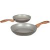 Tognana V779132GRST Set 2 padelle 24+28 cm Great Stone, Alluminio forgiato, Grigio