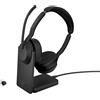 Jabra Cuffia con microfono Jabra 25599-999-889 cuffia e auricolare Con cavo senza A Padiglione Ufficio Bluetooth Base di ricarica Nero [25599-999-889]