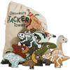 Le Toy Van Dinosauri Miniature Figure Giocattolo da Costruzione - Set di 9 Animali Impilabili in Legno FSC per Bambini 18+ Mesi
