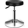 QiCheng&LYS Sgabello Girevole in Pelle PU, Regolabile in Altezza 40-53 cm, Sgabello Da Lavoro Sgabello Da Massaggio Morbido Adatto per Scrivania Da Bar, Pittura (Black)