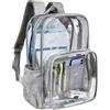 AUMTISC Zaino Trasparente Impermeabile Trasparente Zaino Heavy Duty Vedi Attraverso Borsa per Scuola, College, Sport, Lavoro, Viaggi,
