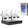 PNI Pacchetto di videosorveglianza House WiFi660 NVR con 4 telecamere wireless, 3 MP e HDD PNI SafeHouse da 1 TB, 3,5 incluso