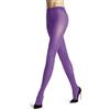FALKE Cotton Touch W Ti Coprenti Tinta Unita, Collant Donna, Viola Pink Iris 8943, M-L