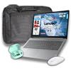 Lenovo Notebook Nuovo - CPU Intel N4020@2GHZ - Monitor 15.6 Full HD - SSD 256 GB - Ram 8GB - Sistema operativo Win 11 H e Libre Office - Mouse + cuffiette + borsa