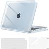 MOSISO Custodia Compatibile con MacBook Air 13 Cover M5 A3449 M4 A3240 M3 A3113 M2 A2681 2026-2022, per MacBook Air 13,6'' display Liquid Retina Case&Copritastiera&Pellicola, Cristallo Azzurro Cielo
