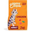 Edgard Cooper Edgard & Cooper Crocchette Gatti, (Pollo Fresco, 2kg), croccantini gatto sterilizzati o attivo, carne fresca e ingredienti naturali, senza cereali, senza zuccheri aggiunti