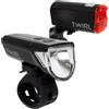 TWIRL Set di luci per bicicletta TWIRL, con indicatore di batteria, leggero, lampada per bicicletta, luce per bicicletta