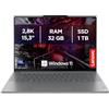 Lenovo Yoga Slim 7i Aura Edition Notebook Copilot+ PC, 15,3 Display Touch 2.8K (2880x1800) IPS 120Hz, Intel Core Ultra 7 258V, RAM 32GB, 1TB SSD, Intel Arc Graphics 140V, Windows 11 - Luna Grey