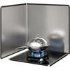 KorsiKato Paraschizzi Cucina Pieghevole,Acciaio Inox Parete Cucina Protezione Antigrasso Protezione Schizzi di Olio per Cucine a Gas e Padella (30 x 30 cm)