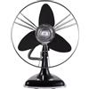 bimar VTM34.NE Ventilatore da Tavolo Vintage 35W, Corpo in Metallo, Elica Ø 30cm con 3 Pale in EVA, Comandi Vintage con Levetta Selettore 3 Velocità, Orientabile Destra Sinistra
