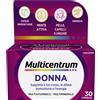 Multicentrum Donna Integratore Alimentare Multivitaminico Vitamina D Calcio Ferro Acido Folico 30 Compresse