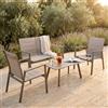 MIlani Home EXSILIUM - salotto da giardino 4 posti in alluminio