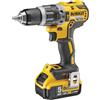 DEWALT Trapano avvitatore a percussione senza spazzole 18V XR, 2 X 5Ah, DCD796P2-QW