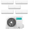 Hisense - Climatizzatore Inverter Hisense Hi Comfort Wi-fi Penta Split 7000+7000+7000+9000+9000 Btu 5AMW105U4RQC R-32 A++