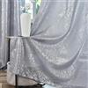 TERLYTEX Tende argentate per camera da letto, con stampa a pois in lamina metallica, lunghezza 160 cm, con occhielli, tende semi-velate luccicanti, 132 x 160 cm, 2 pannelli, grigio argento