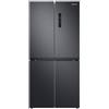Samsung Frigorifero Quattro Porte Slim RF48A400EB4/EF, Total No Frost, Twin Cooling Plus, Motore Digital Inverter Garantito 20 Anni, 488 L, LxAxP: 83,3 x 179,3 x 74 cm, Nero