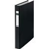 Leitz Raccoglitore ad anelli Standard, A4, PP, 2 Anelli, 25 mm 4 anello a D nero