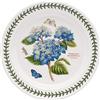 Portmeirion Botanic Garden - Piatto piano per ortensia, 25,4 cm, in porcellana rotonda, per insalata, pasta e bistecca, lavabile in lavastoviglie e microonde, prodotto in Inghilterra