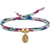 Schmuck Les Poulettes LES POULETTES BIJOUX - Bracciale Doppio Collegamento liberty e Piccolo Medaglione Ovale Vergine Miracolosa Placcato in Oro - Fucsia