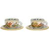 THUN - Set 2 Tazze Country con Fiori, Farfalla e Uccellino