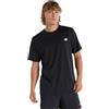 New Balance T-shirt sportiva da uomo a maniche corte, nero, XL