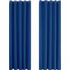 Deconovo Tende Oscuranti per Interni 2 Pezzi 229 CM Altezza, Termiche Isolanti, Anti-Rumore, con Anelli, Ideali per Camera da Letto e Soggiorno, 168x229 CM, Blu Elettronico