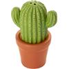 Fisura - Originale saliera e pepiera Set sale e pepe per la tavola a forma divertente Set di saliere e pepiere in ceramica. Moderna saliera da tavolo (Cactus, verde)