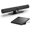 Jabra PanaCast 50 VBS UC - Vista panoramica 4K a 180°, zoom intelligente, funzioni per riunioni intelligenti, 4 potenti altoparlanti, microfoni con touchpad