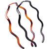 Fodattm Set di 2 cerchietti per capelli in plastica dura da donna, colore nero e marrone, fascia per capelli (stile E#)