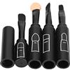 Verdant Touch Set di pennelli da trucco telescopici retrattili, 4 in 1, pennelli retrattili per labbra, sopracciglia, ombretto, cosmetici, portatili, neri