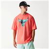 NEW ERA T-Shirt New Era Oversized Chicago Bulls NBA All Over Print Infill