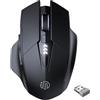INPHIC Mouse Wireless, Mouse ergonomico Ricaricabile USB 2.4G Senza Fili per Computer Portatile con 6 Pulsanti, Livello della batteria visibile, 1600 DPI per Windows Mac Linux, Nero