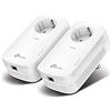 TP-Link TL-PA8010P KIT Powerline AV1300 con porta Gigabit e Schuko presa elettrica integrata, Plug & play, non richiede alcuna configurazione, Bianco