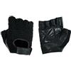 A-Pro Guanti senza dita Biker in pelle morbida pelle bovina motociclo Punk Nero M