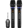 UHF Handheld Wireless Microphone Microfono Doppio Canale Compatibilità Versatile Portata 30 Metri Per Amplificat
