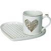 BRANDANI Tazza Con Vassoio Amore Mio Cuori