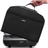 LEFOR·Z Copertura antipolvere compatibile con griglia Ninja FG551/DG551 Foodi Smart XL e accessori, copertura impermeabile per friggitrice ad aria con 6 tasche portaoggetti, nero