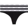 Calvin Klein 3 Pack Thong (Low-Rise), Perizoma Donna, Nero (Black/Black/Black), M